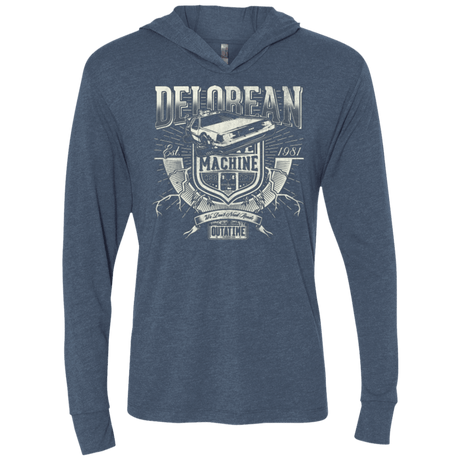 T-Shirts Indigo / X-Small Outa Time Triblend Long Sleeve Hoodie Tee