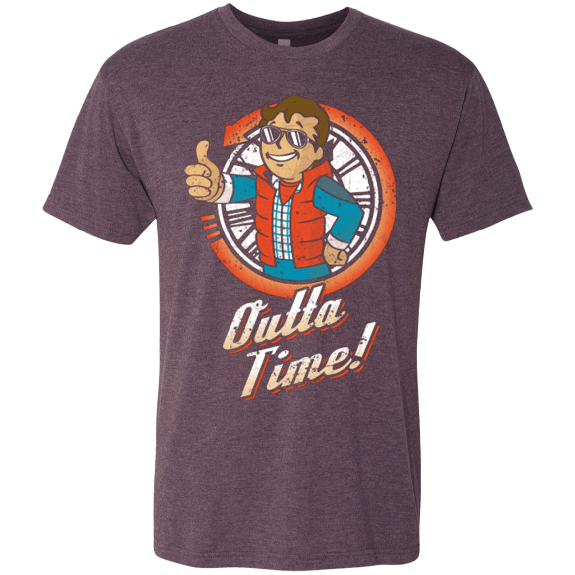 T-Shirts Vintage Purple / Small Outta Time Men's Triblend T-Shirt