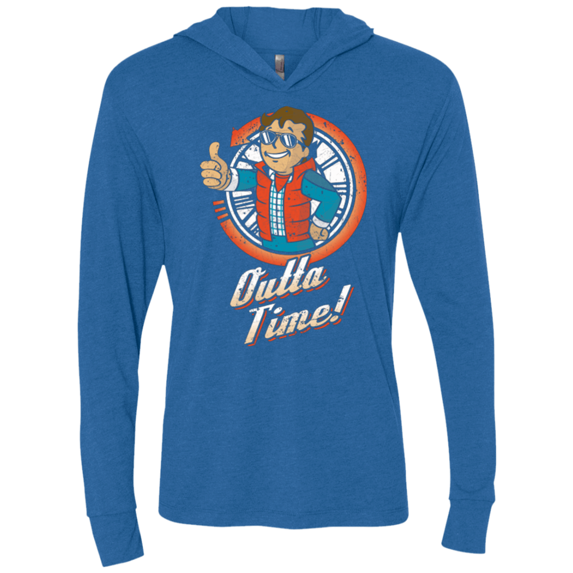 T-Shirts Vintage Royal / X-Small Outta Time Triblend Long Sleeve Hoodie Tee