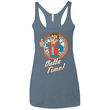 T-Shirts Indigo / X-Small Outta Time Women's Triblend Racerback Tank