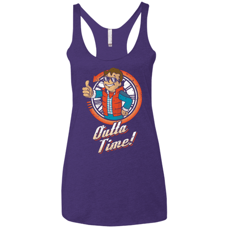 T-Shirts Purple / X-Small Outta Time Women's Triblend Racerback Tank