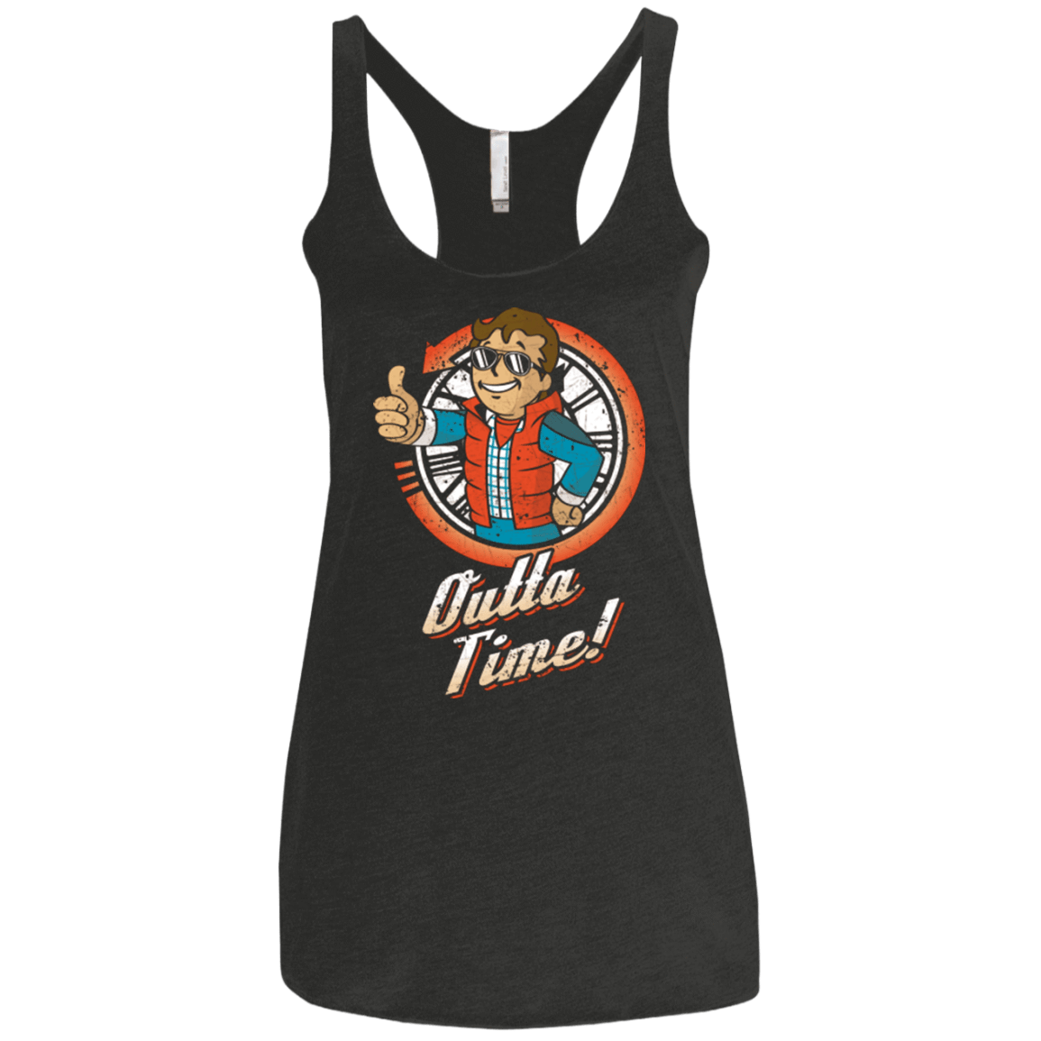 T-Shirts Vintage Black / X-Small Outta Time Women's Triblend Racerback Tank