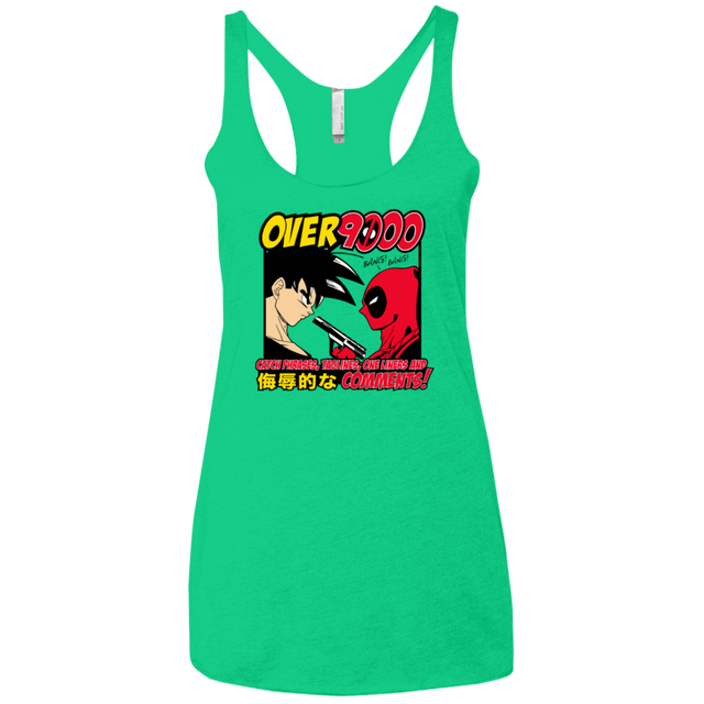 T-Shirts Envy / X-Small Over 9000 Women's Triblend Racerback Tank