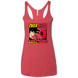 T-Shirts Vintage Red / X-Small Over 9000 Women's Triblend Racerback Tank