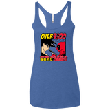 T-Shirts Vintage Royal / X-Small Over 9000 Women's Triblend Racerback Tank