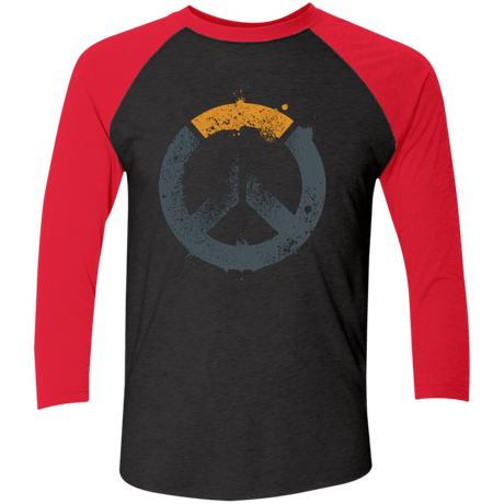 T-Shirts Vintage Black/Vintage Red / X-Small Overwatch Triblend 3/4 Sleeve