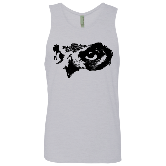 T-Shirts Heather Grey / S Owl Eyes Men's Premium Tank Top