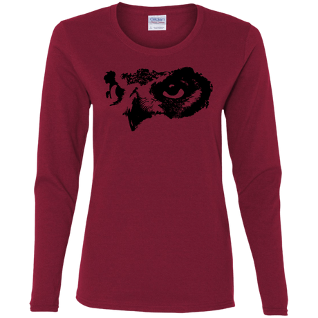 T-Shirts Cardinal / S Owl Eyes Women's Long Sleeve T-Shirt