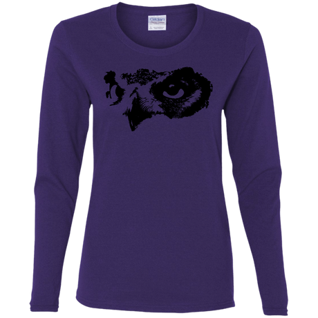 T-Shirts Purple / S Owl Eyes Women's Long Sleeve T-Shirt