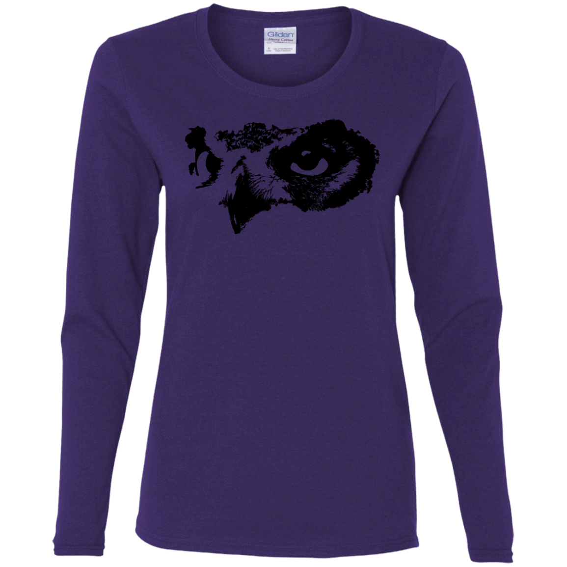 T-Shirts Purple / S Owl Eyes Women's Long Sleeve T-Shirt