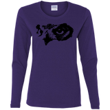 T-Shirts Purple / S Owl Eyes Women's Long Sleeve T-Shirt
