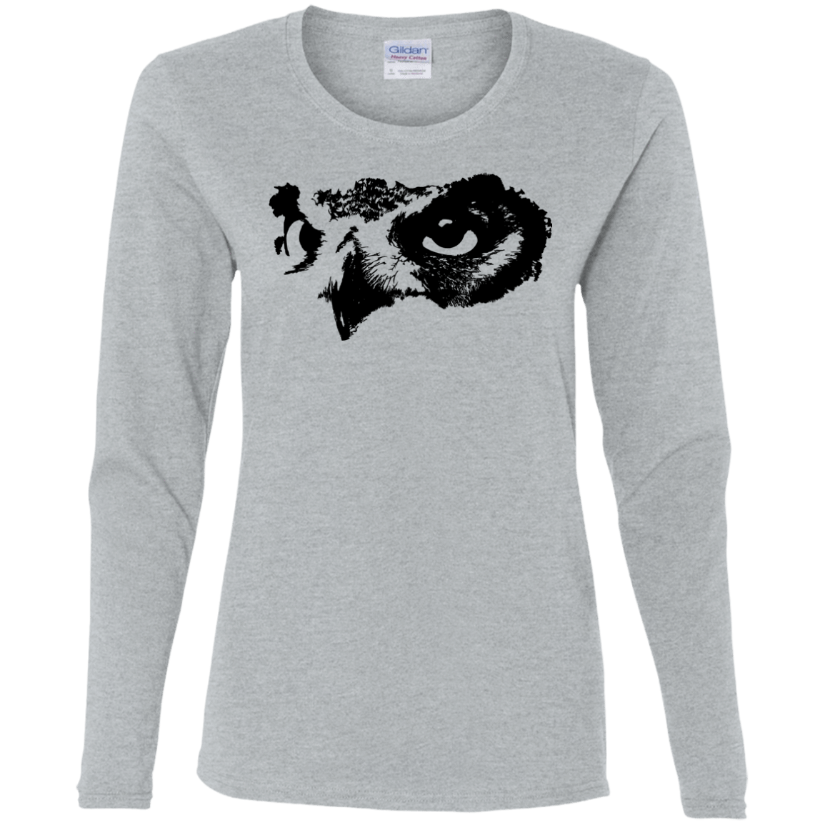 T-Shirts Sport Grey / S Owl Eyes Women's Long Sleeve T-Shirt