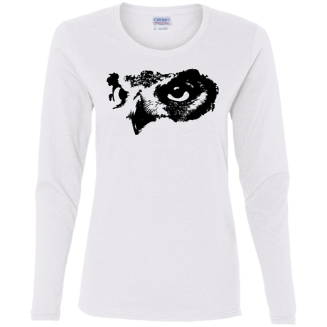 T-Shirts White / S Owl Eyes Women's Long Sleeve T-Shirt
