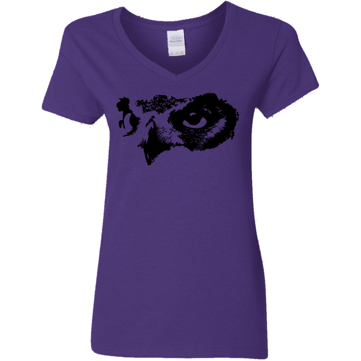 T-Shirts Purple / S Owl Eyes Women's V-Neck T-Shirt