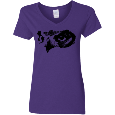 T-Shirts Purple / S Owl Eyes Women's V-Neck T-Shirt