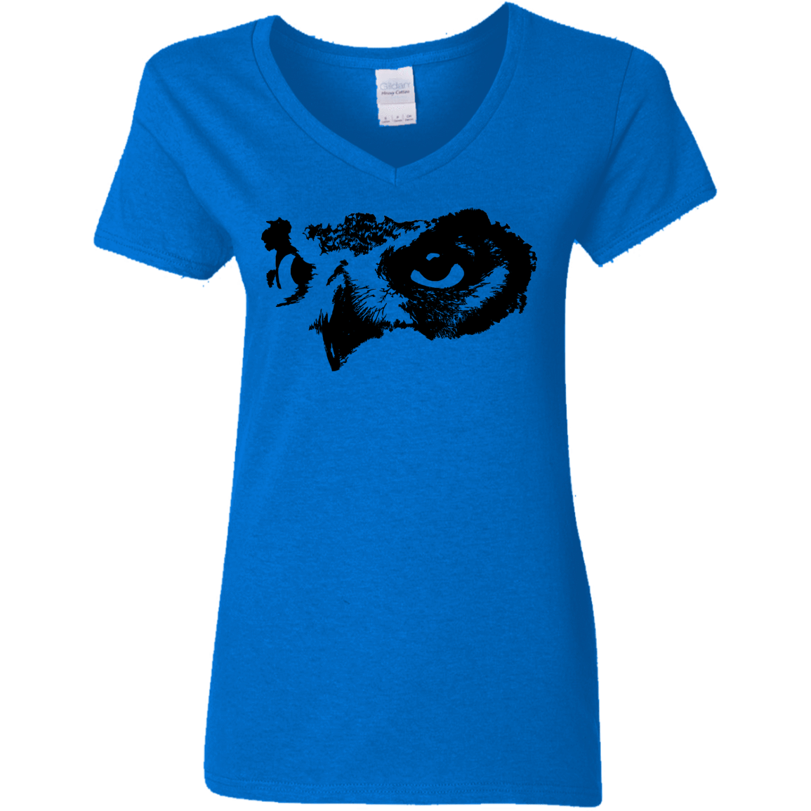 T-Shirts Royal / S Owl Eyes Women's V-Neck T-Shirt