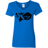 T-Shirts Royal / S Owl Eyes Women's V-Neck T-Shirt