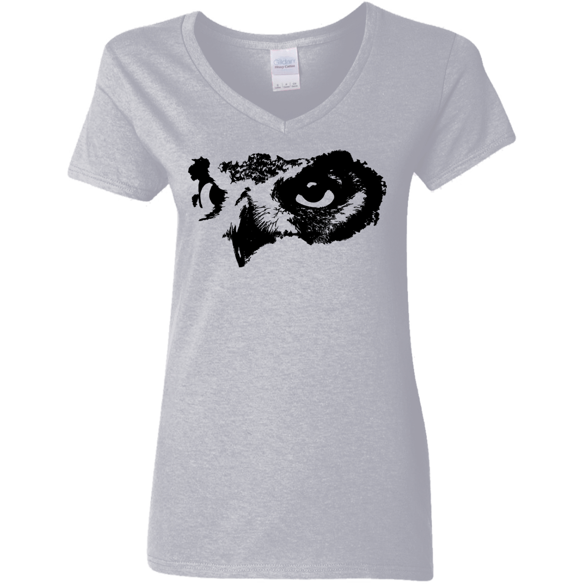 T-Shirts Sport Grey / S Owl Eyes Women's V-Neck T-Shirt