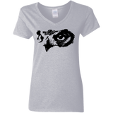 T-Shirts Sport Grey / S Owl Eyes Women's V-Neck T-Shirt