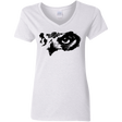 T-Shirts White / S Owl Eyes Women's V-Neck T-Shirt