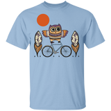 T-Shirts Light Blue / S Owl On A Bike T-Shirt