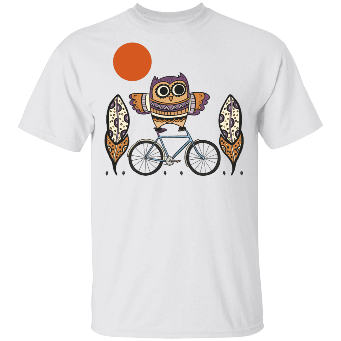 T-Shirts White / S Owl On A Bike T-Shirt