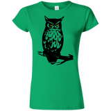 T-Shirts Irish Green / S Owl Portrait Junior Slimmer-Fit T-Shirt
