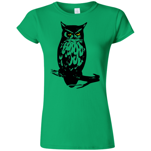 T-Shirts Irish Green / S Owl Portrait Junior Slimmer-Fit T-Shirt