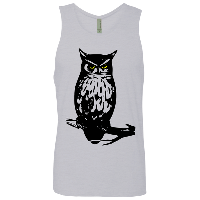 T-Shirts Heather Grey / S Owl Portrait Men's Premium Tank Top