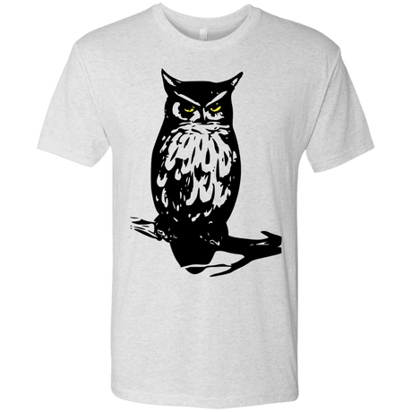 T-Shirts Heather White / S Owl Portrait Men's Triblend T-Shirt