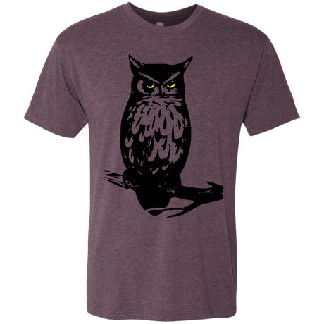T-Shirts Vintage Purple / S Owl Portrait Men's Triblend T-Shirt