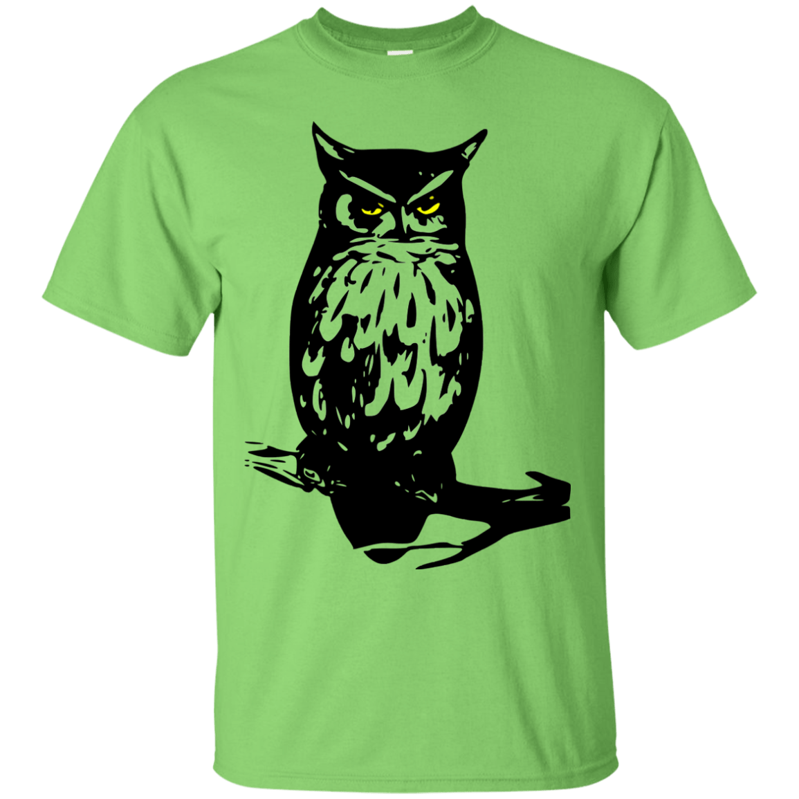 T-Shirts Lime / S Owl Portrait T-Shirt