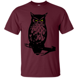 T-Shirts Maroon / S Owl Portrait T-Shirt