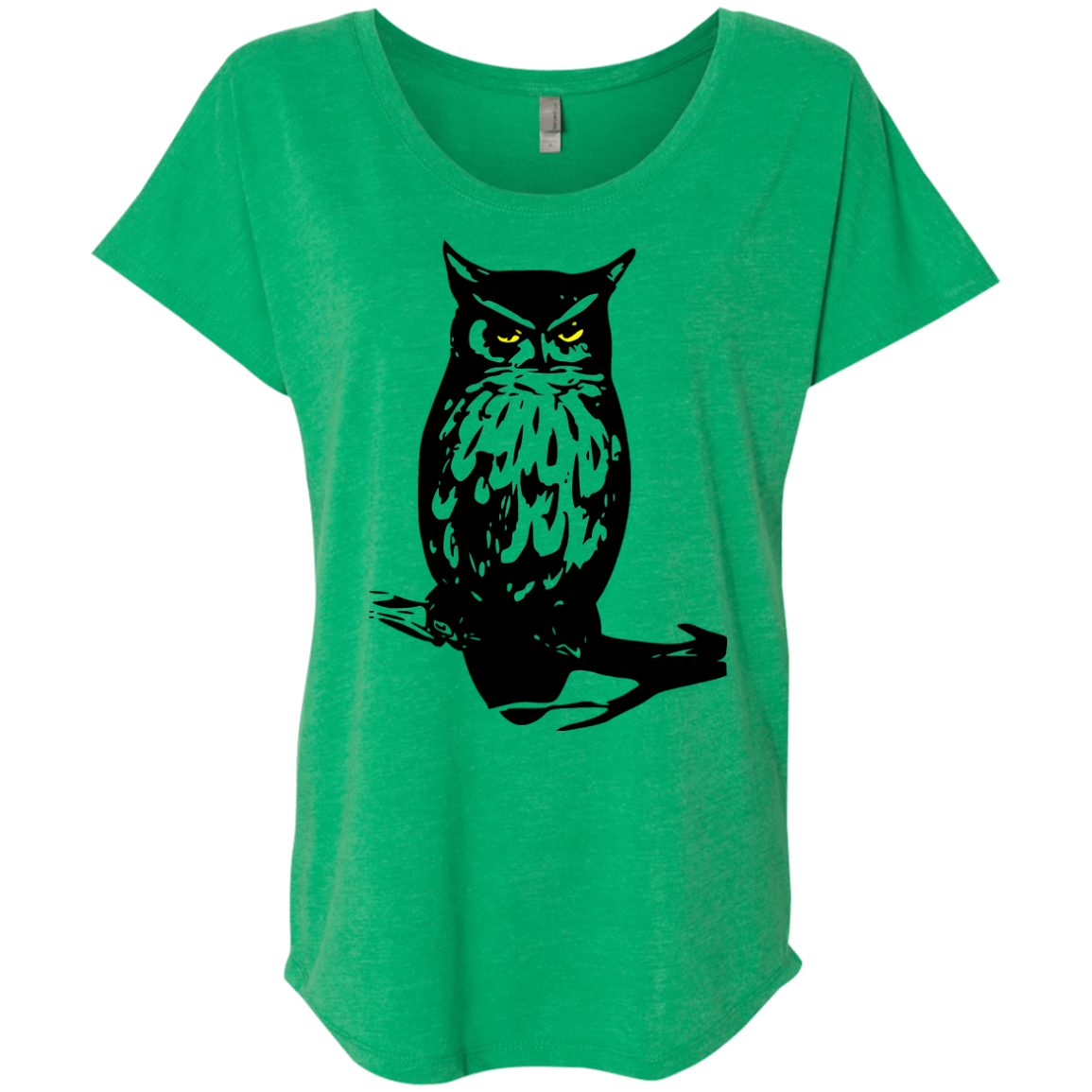 Owl Portrait Triblend Dolman Sleeve