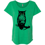 Owl Portrait Triblend Dolman Sleeve