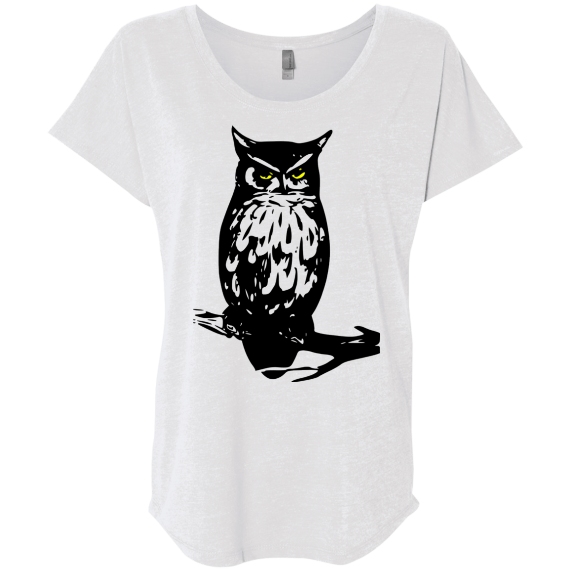 Owl Portrait Triblend Dolman Sleeve