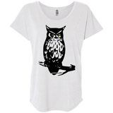 Owl Portrait Triblend Dolman Sleeve