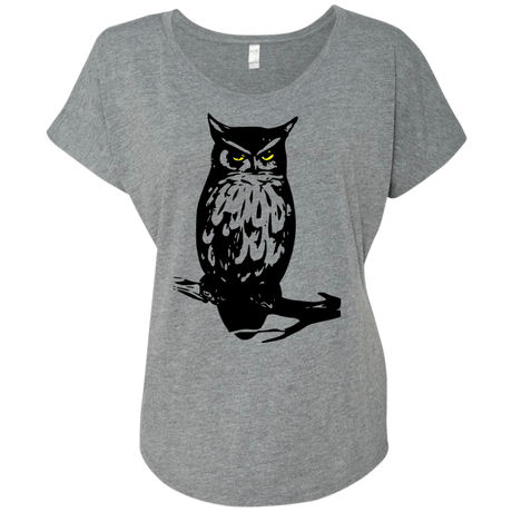 Owl Portrait Triblend Dolman Sleeve