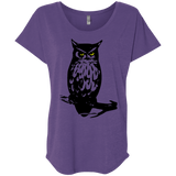 Owl Portrait Triblend Dolman Sleeve