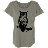 Owl Portrait Triblend Dolman Sleeve