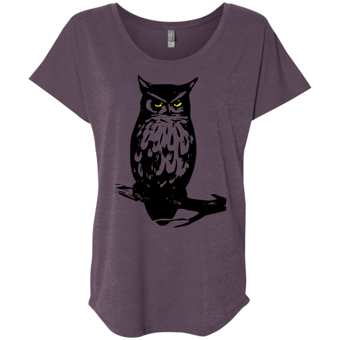 Owl Portrait Triblend Dolman Sleeve