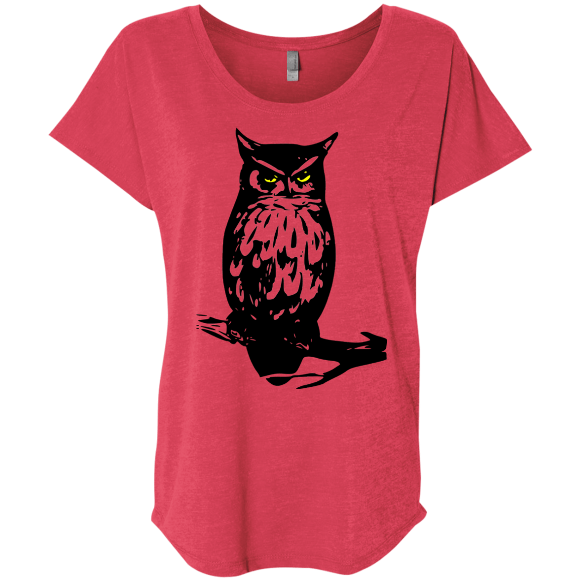 Owl Portrait Triblend Dolman Sleeve