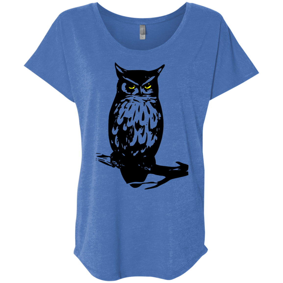 Owl Portrait Triblend Dolman Sleeve