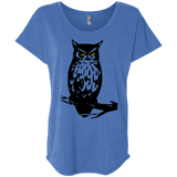Owl Portrait Triblend Dolman Sleeve