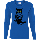 T-Shirts Royal / S Owl Portrait Women's Long Sleeve T-Shirt