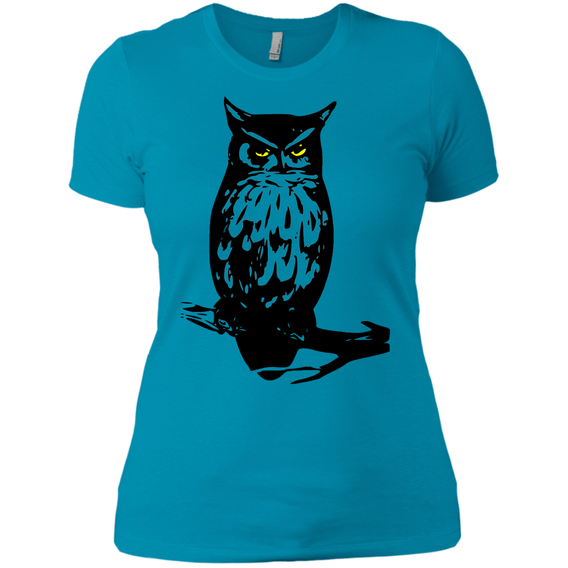 T-Shirts Turquoise / X-Small Owl Portrait Women's Premium T-Shirt