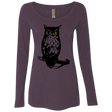 T-Shirts Vintage Purple / S Owl Portrait Women's Triblend Long Sleeve Shirt