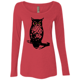 T-Shirts Vintage Red / S Owl Portrait Women's Triblend Long Sleeve Shirt