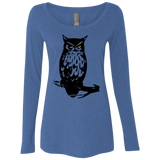 T-Shirts Vintage Royal / S Owl Portrait Women's Triblend Long Sleeve Shirt