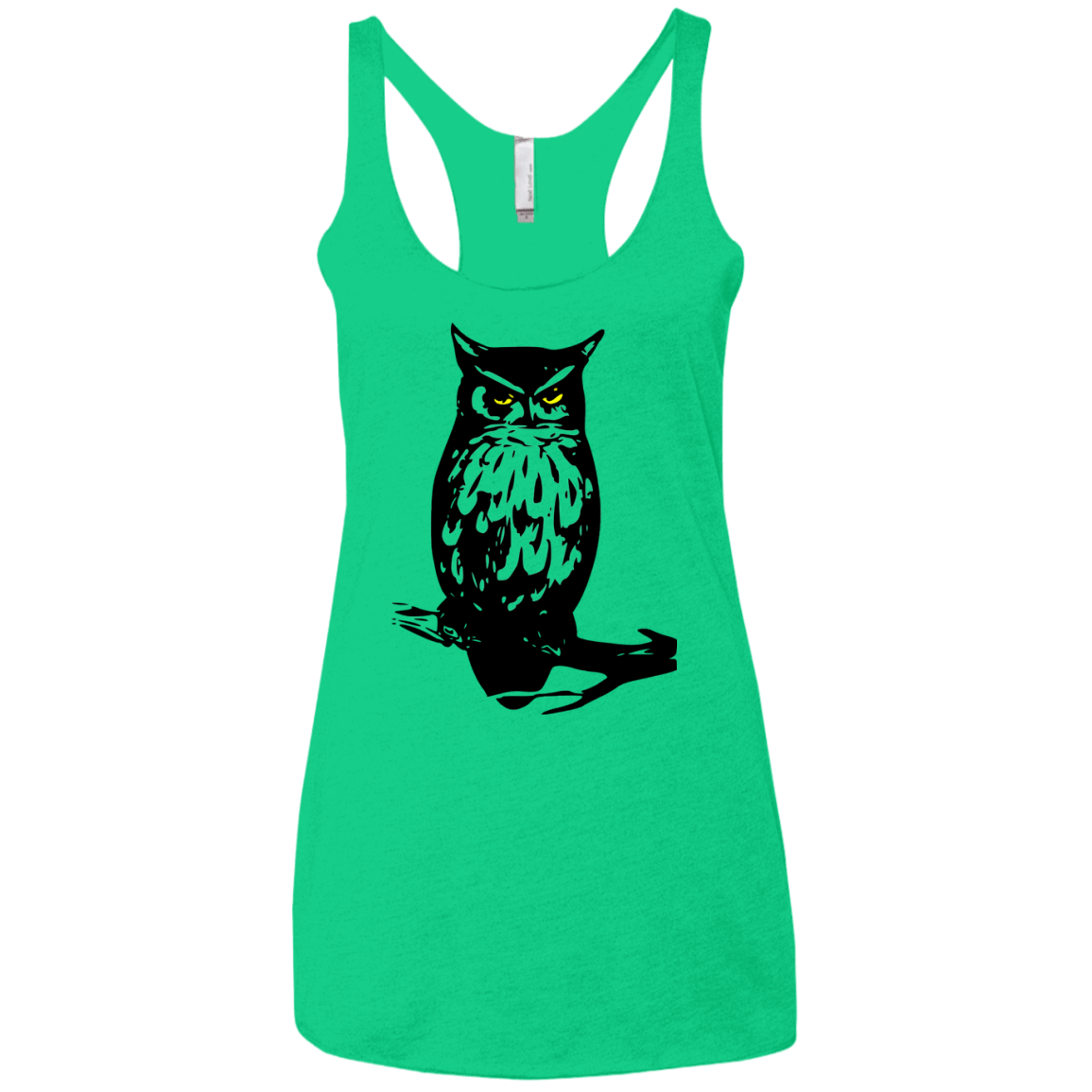 Owl Portrait Women's Triblend Racerback Tank